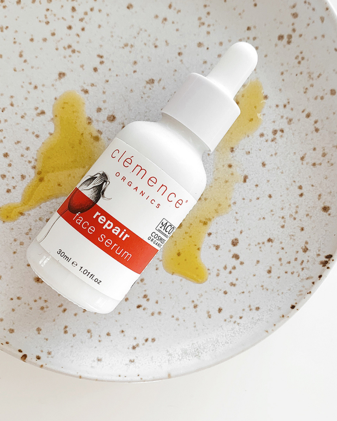clemence organics sérum réparateur visage