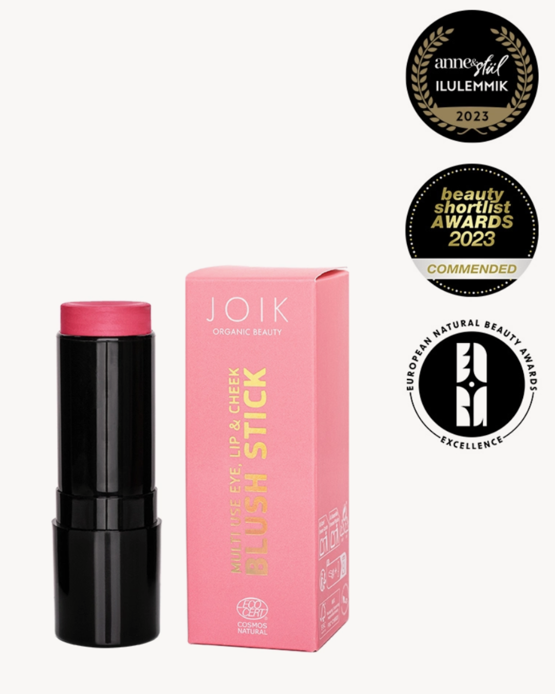 joik stick maquillage packaging rose 